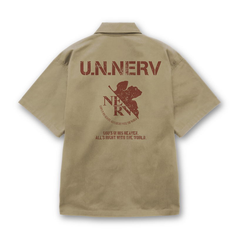 Evangelion - Nerv Work Shirt (Sand Khaki | Size M) image 1