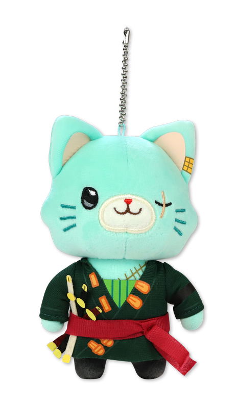 One Piece WithCAT Plush Key Chain With Eye Mask Zoro — Import Game Deal