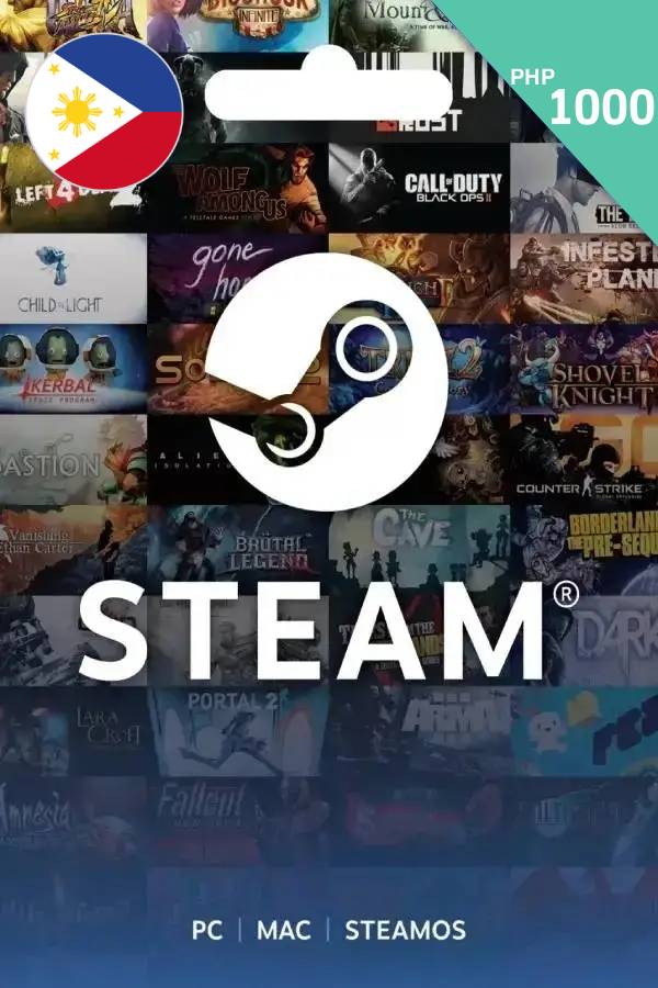 Steam Gift Card (PHP 1,000 | For Philippines Currency Only) STEAM digital for Windows