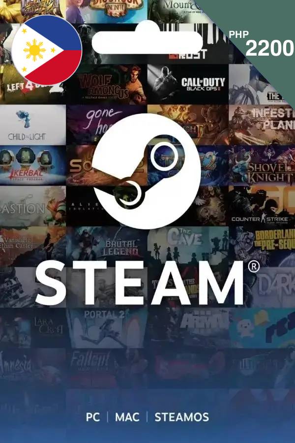 Steam Gift Card (PHP 2200 | For Philippines Currency Only) <span class="ext" style="background-color: #2a475e; color: #FFFFFF;">STEAM</span> <span class="ext ext_digital">digital</span> image 1