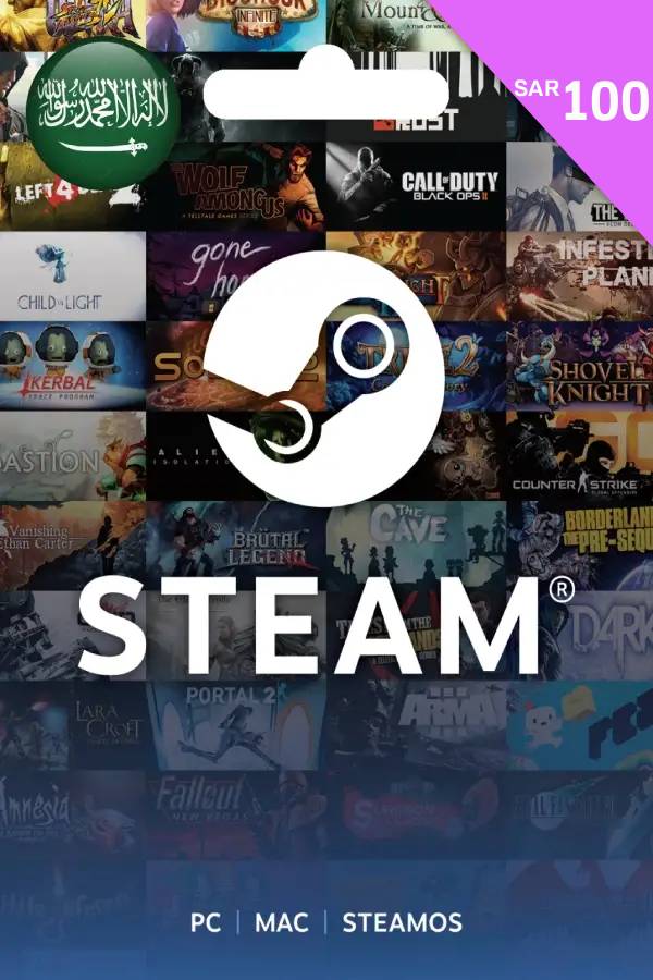 Steam Gift Card (SAR 100 | For Saudi Arabia Currency Only) STEAM digital — Import Game Deal