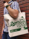 Code Geass: Lelouch Of The Rebellion - Original Illustration Of C.C. Large Tote Bag American Diner Ver. (Natural) thumbnail 2