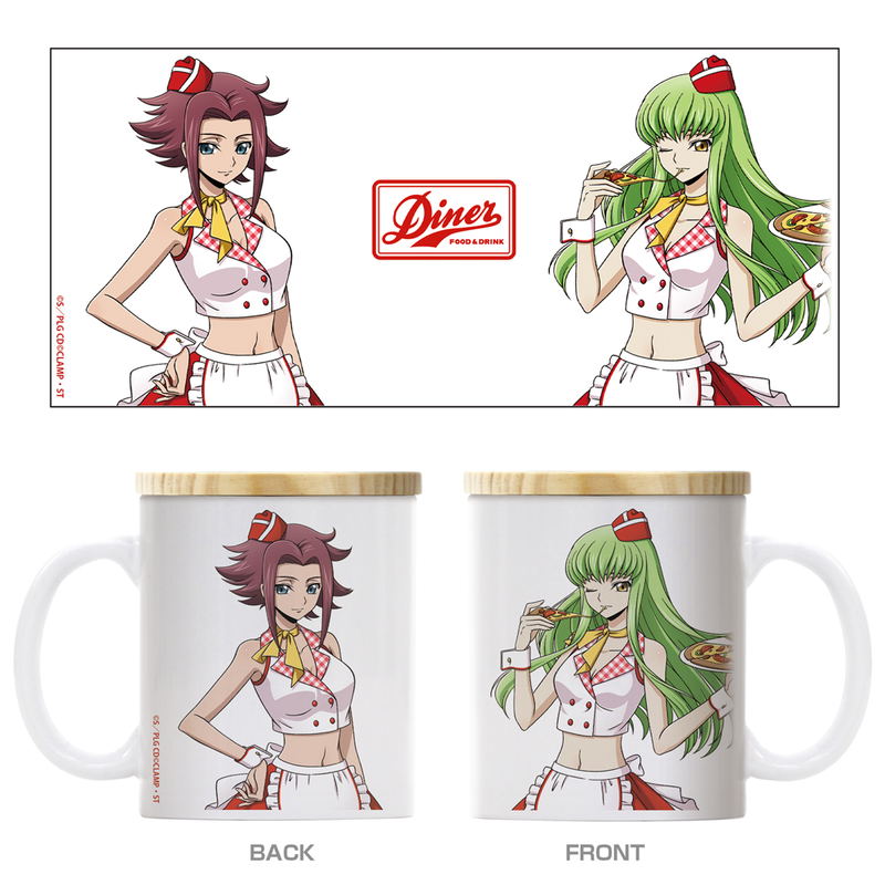 Code Geass: Lelouch Of The Rebellion - Original Illustration Of C.C. & Kallen Full Color Mug With Lid American Diner Ver. image 1