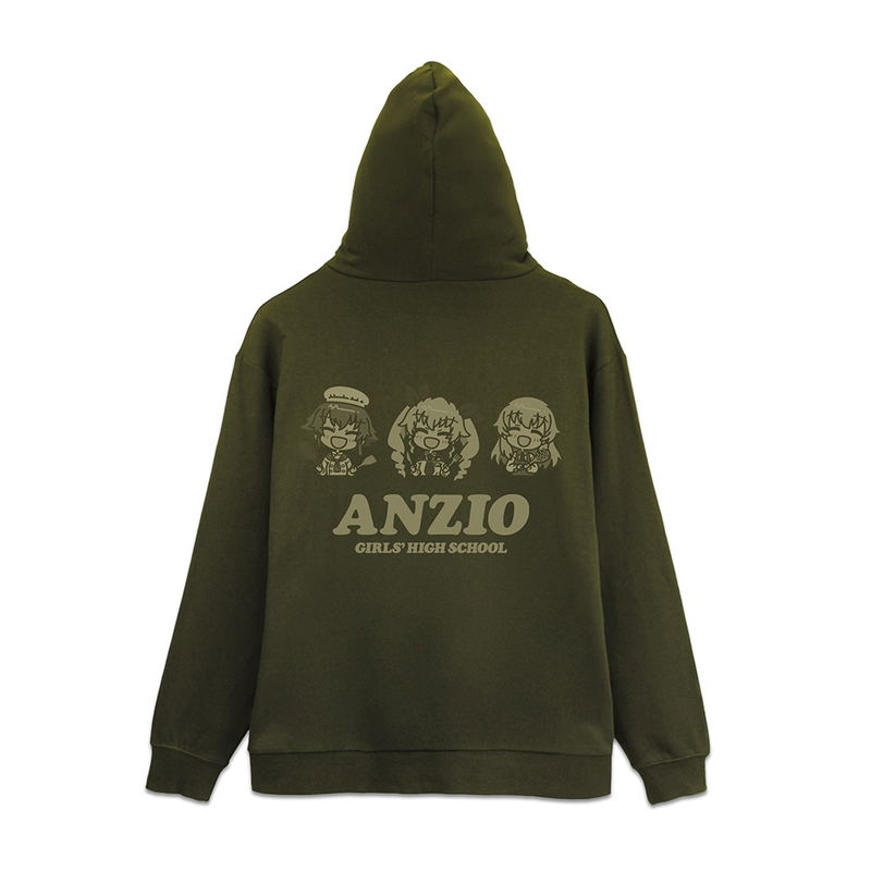 Girls Und Panzer Das Finale - Anzio High School Zip Hoodie (Moss | Size XL) image 1