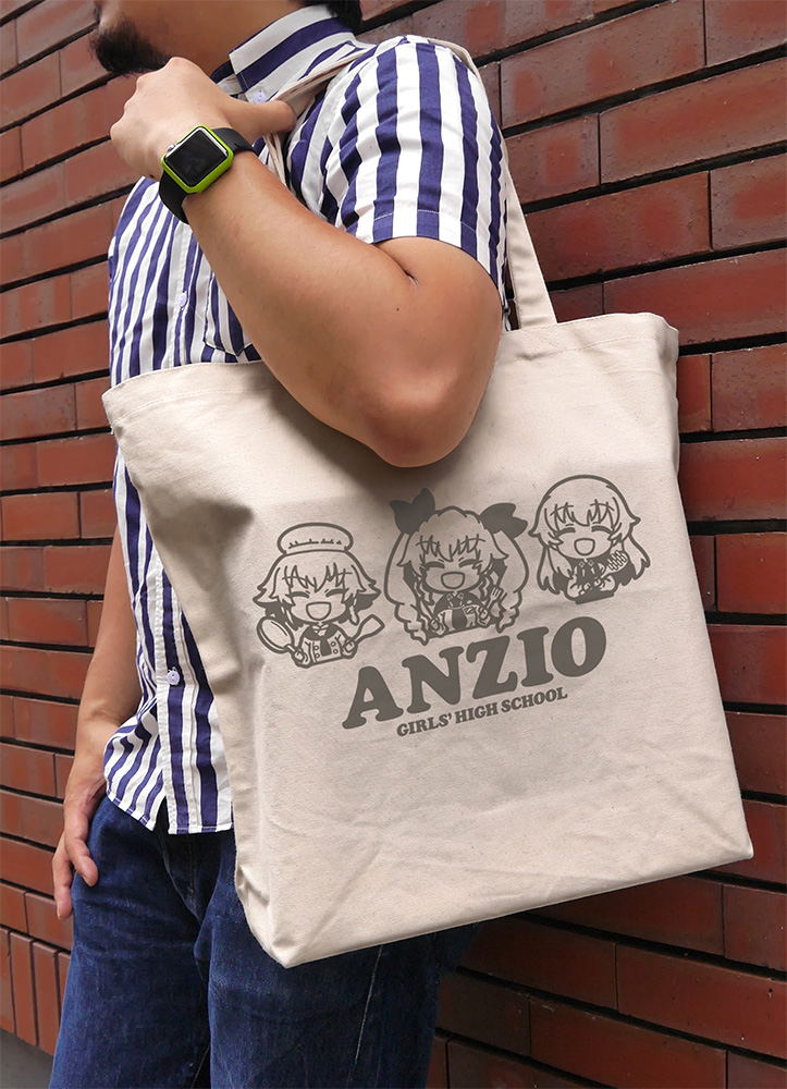 Girls Und Panzer Das Finale - Anzio High School Large Tote Bag (Natural) image 2