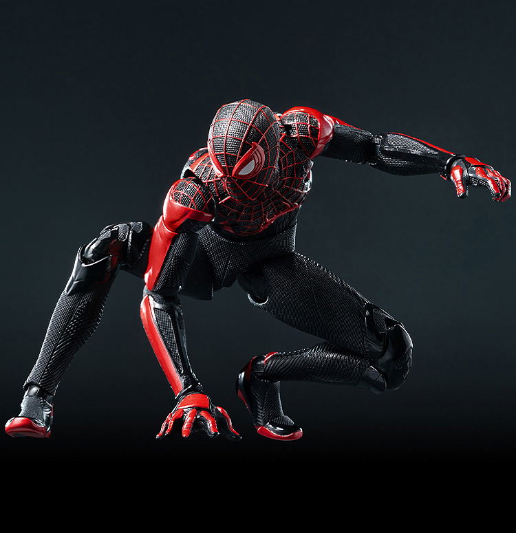 Marvel's Spider-Man 2 1/12 Scale Pre-Painted Action Figure: DLX Spiderman Upgraded Suit (Miles Morales) image 5
