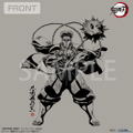 Demon Slayer: Kimetsu No Yaiba - Gyomei Himejima Stone Breathing T-shirt (Light Gray | Size XL) thumbnail 2