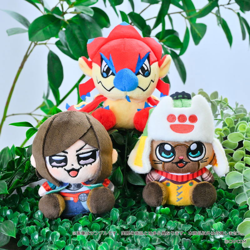 Monster Hunter Wilds x Bkub Plush Mascot Palico Hope Set