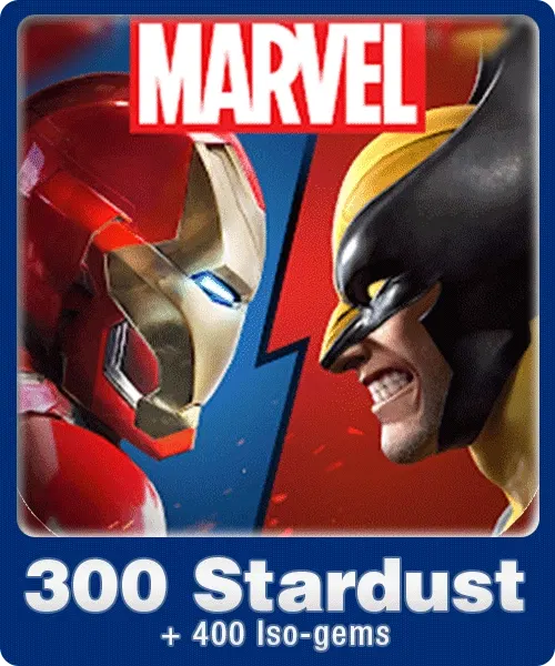 Marvel Duel 300 Stardust + 400 Iso-gems | Malaysia Direct Top Up Codashop Direct Top Up digital — Import Game Deal