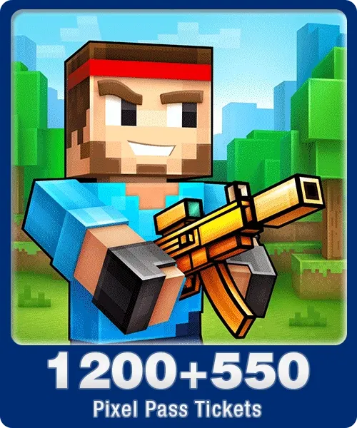 Pixel Gun 3D 1200 + 550 Pixel Pass Tickets | Indonesia Direct Top Up Codashop Direct Top Up digital — Import Game Deal