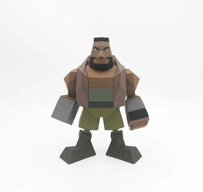 Final Fantasy VII Polygon Soft Vinyl Figure Barret Wallace image 1