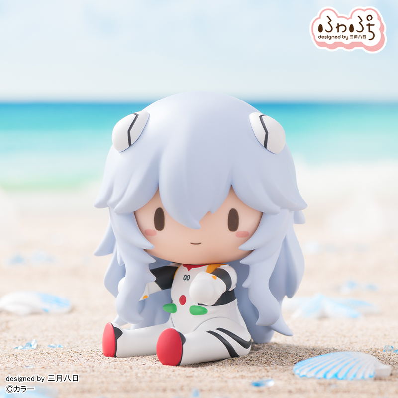Evangelion 3.0+1.0 Thrice Upon a Time Fuwa Petit Deformed Figure Rei Long Hair image 3