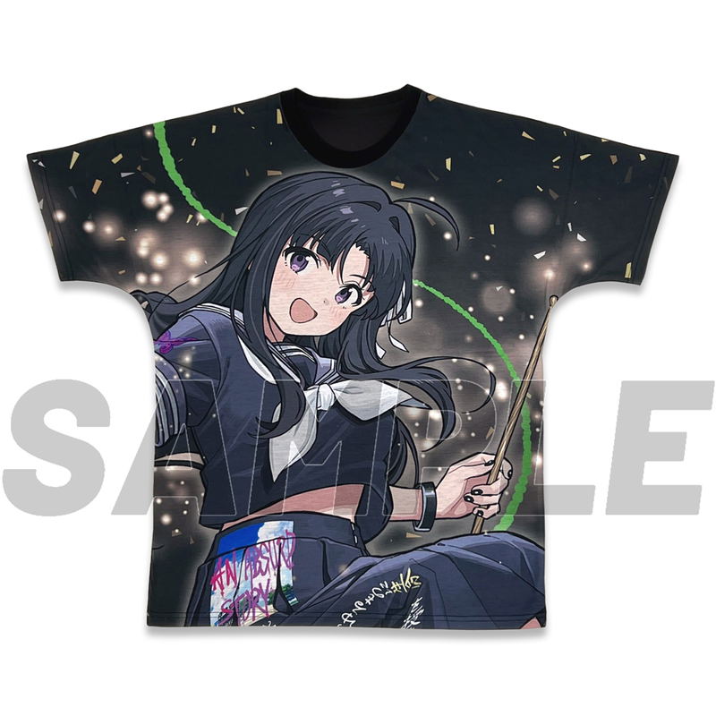 Girls Band Cry - Original Illustration Of Subaru Awa Full Graphic Seamless T-shirt Unmei No Hana Ver. (Size XL) image 1