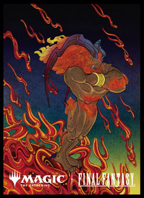 Magic: The Gathering - Final Fantasy Players Card Sleeve MFS-57 Woodblock Print Borderless Edition Summon: G.F. Ifrit Magic: The Gathering - Final Fantasy Players Card Sleeve MFS-57 Woodblock Print Borderless Edition Summon: G.F. Ifrit