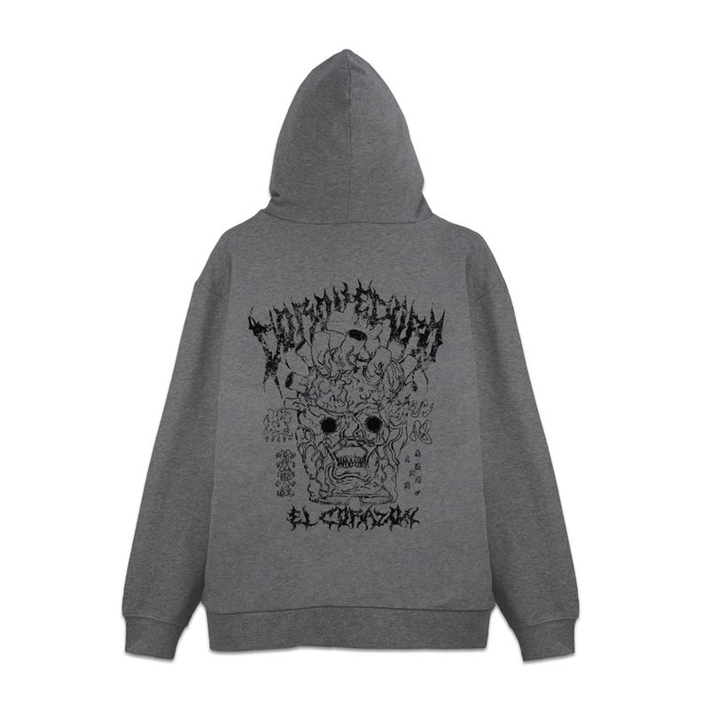 Dorohedoro (Original Version) - Shin Mask Zip Hoodie (Mix Gray | Size M) image 1