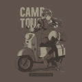 Yuru Camp Season 3 - Original Illustration Of Shima Rin T-shirt Taking A Break On The Bike Ver. (Charcoal | Size XL) thumbnail 2