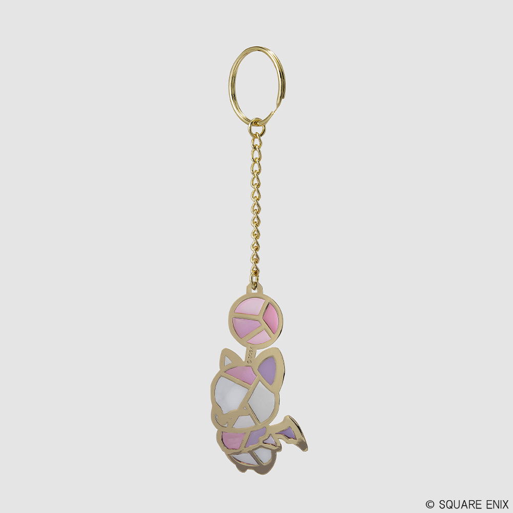 Final Fantasy XIV Stained Glass Style Key Chain Moogle