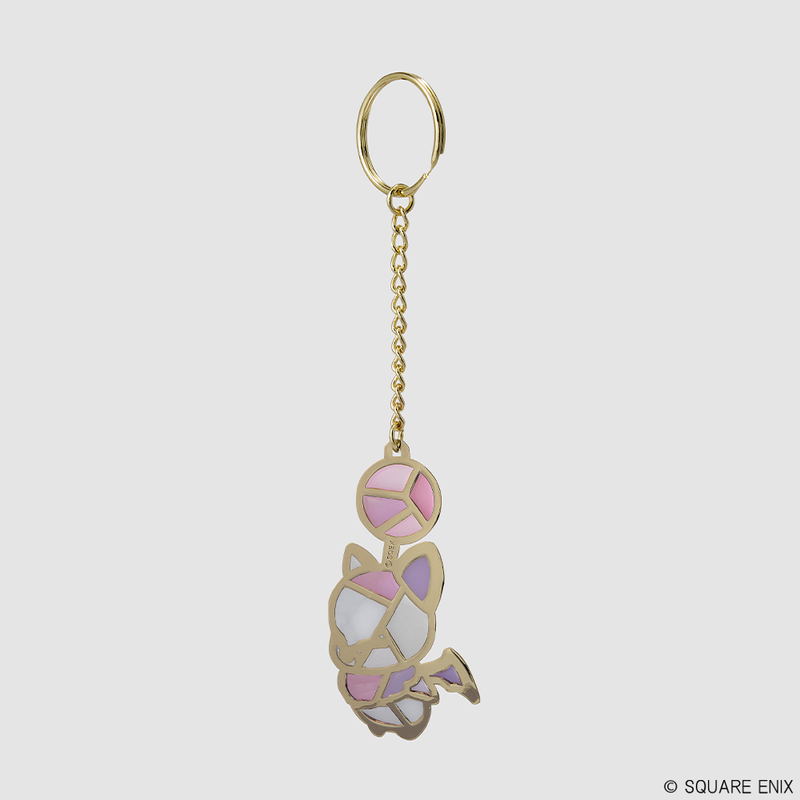 Final Fantasy XIV Stained Glass Style Key Chain Moogle image 2
