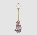 Final Fantasy XIV Stained Glass Style Key Chain Moogle thumbnail 1