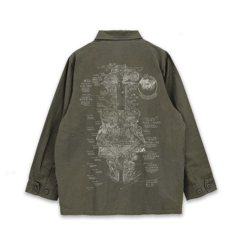 Made In Abyss: The Golden City Of The Scorching Sun - Abyss Map Fatigue Jacket Ver.2.0 (Moss | Size XL) image 1