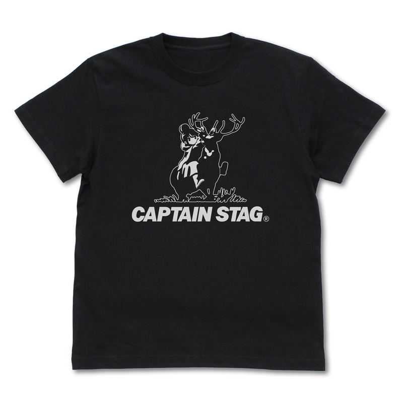 Yuru Camp x Captain Stag T-shirt (Black | Size S) image 1