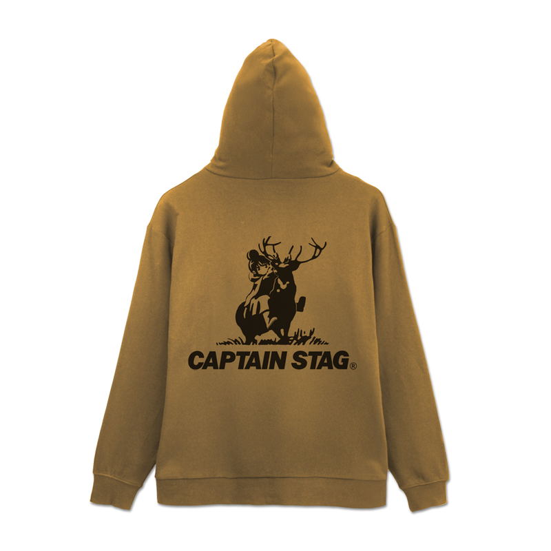 Yuru Camp x Captain Stag Zip Hoodie (Coyote | Size M) image 1