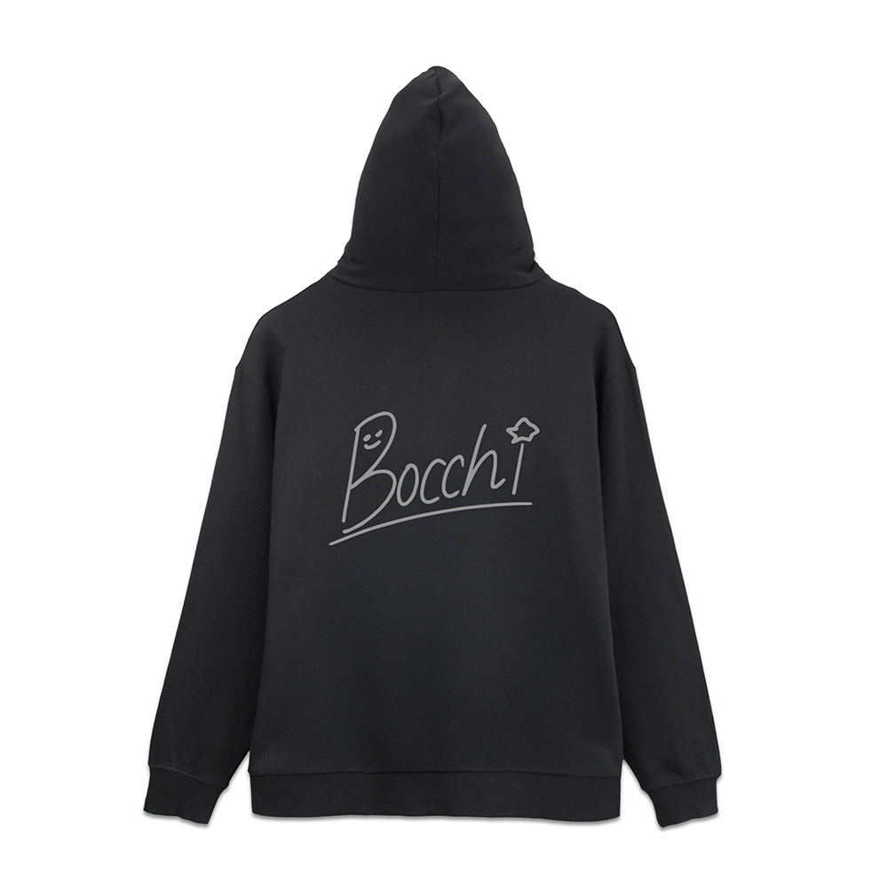 Anime Bocchi The Rock! - Bocchi-chan's Autograph Zip Hoodie (Black | Size XL)