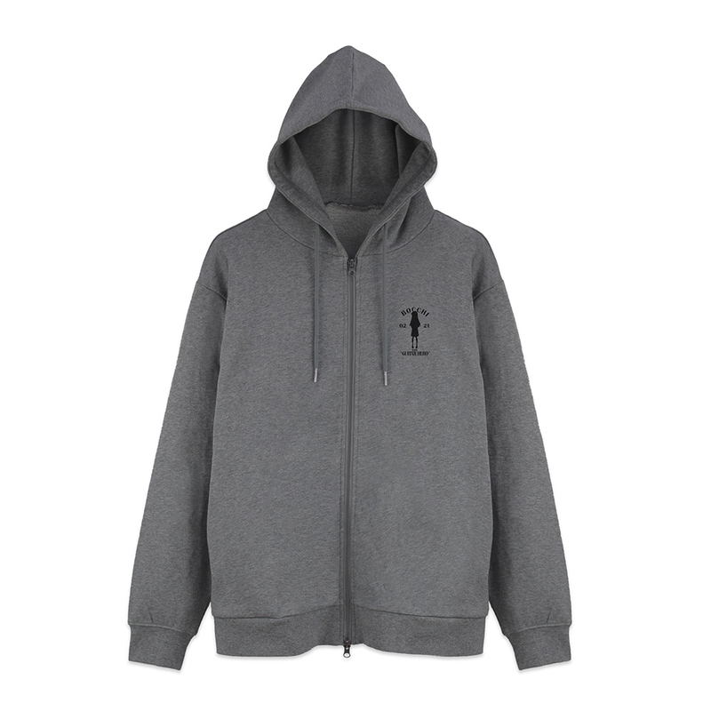 Anime Bocchi The Rock! - Bocchi-chan's Autograph Zip Hoodie (Mix Gray | Size XL) image 2