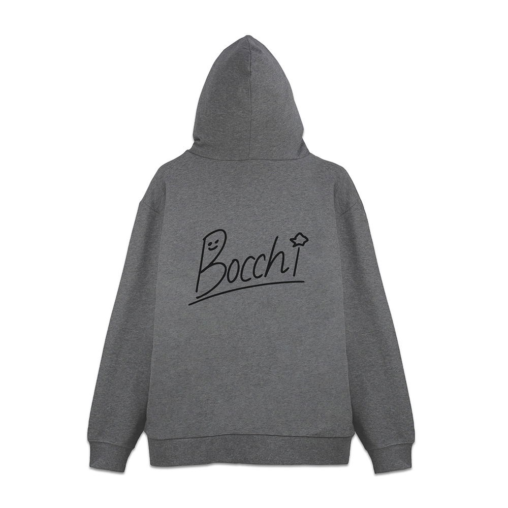 Anime Bocchi The Rock! - Bocchi-chan's Autograph Zip Hoodie (Mix Gray | Size XXL)