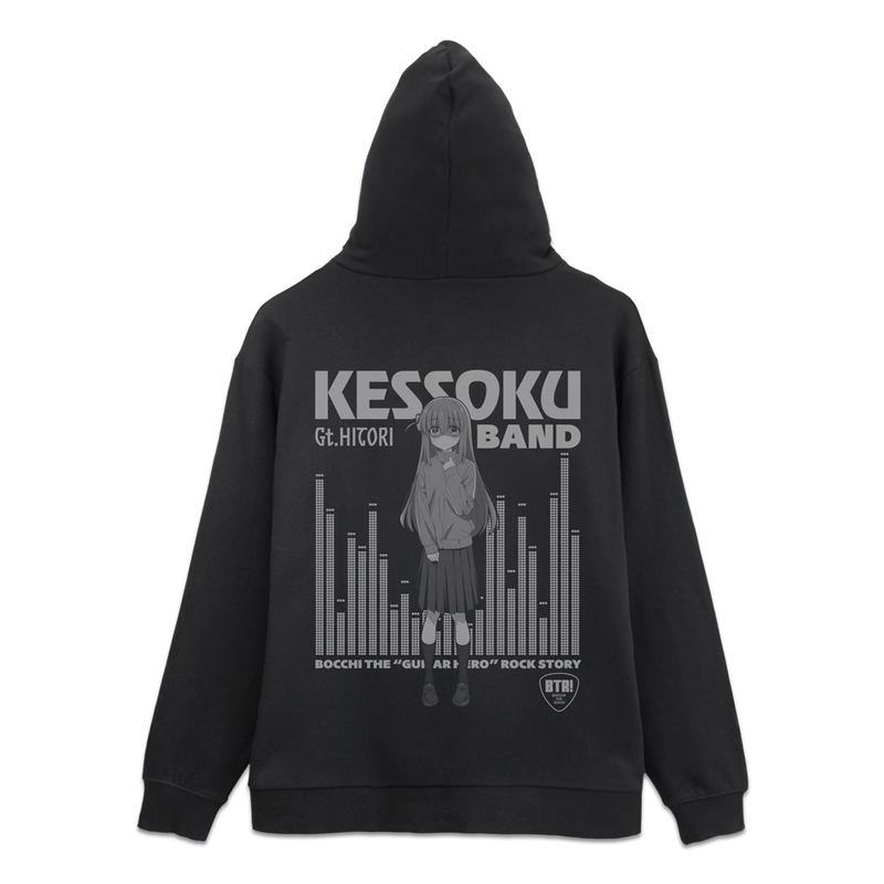 Anime Bocchi The Rock! - Gotoh Hitori Zip Hoodie (Black | Size M) image 1