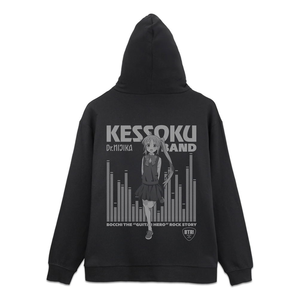 Anime Bocchi The Rock! - Ijichi Nijika Zip Hoodie (Black | Size L)