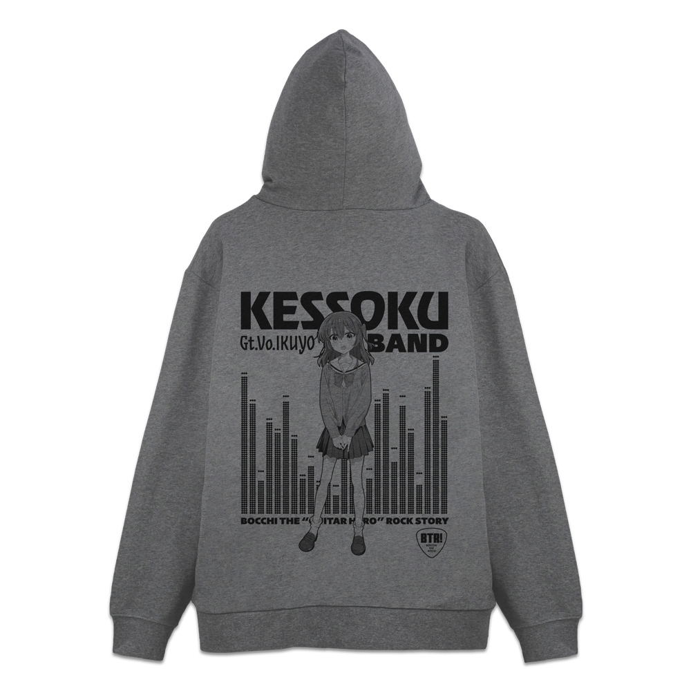 Anime Bocchi The Rock! - Kita Ikuyo Zip Hoodie (Mix Gray | Size XL)