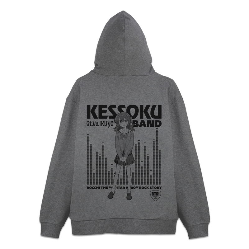 Anime Bocchi The Rock! - Kita Ikuyo Zip Hoodie (Mix Gray | Size XL) image 1