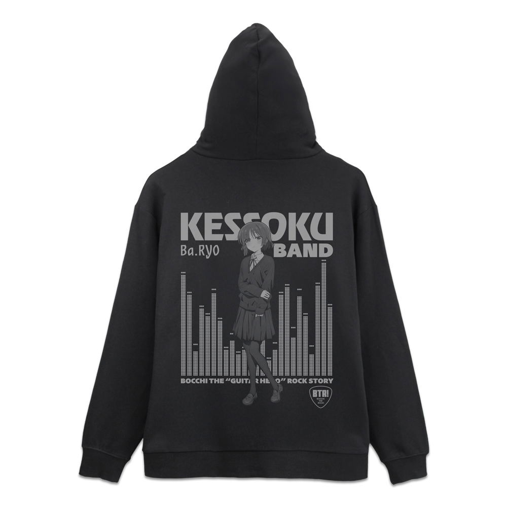 Anime Bocchi The Rock! - Yamada Ryo Zip Hoodie (Black | Size XL)