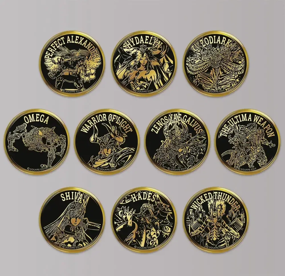 Final Fantasy XIV Golden Badge Collection (Set of 10 Pieces)