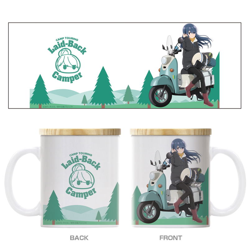 Yuru Camp Season 3 - Original Illustration Of Shima Rin Full Color Mug With Lid Taking A Break On The Bike Ver. image 1