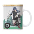 Yuru Camp Season 3 - Original Illustration Of Shima Rin Full Color Mug With Lid Taking A Break On The Bike Ver. thumbnail 2