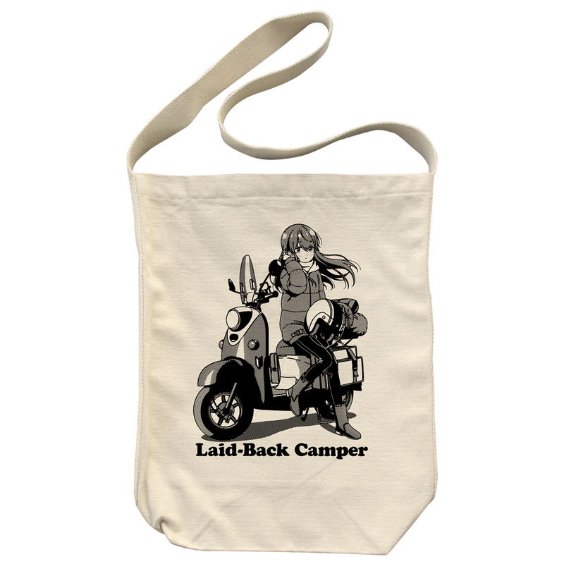 Yuru Camp Season 3 - Original Illustration Of Shima Rin Shoulder Tote Bag Taking A Break On The Bike Ver. (Natural) image 1