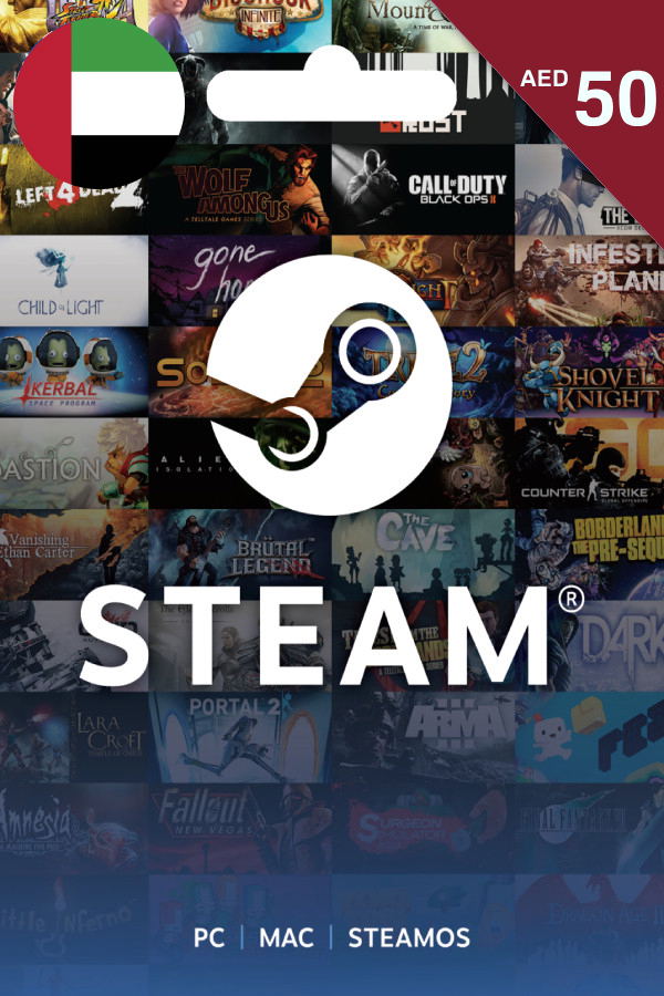 Steam Gift Card (AED 50 | For United Arab Emirates Currency Only) STEAM digital — Import Game Deal