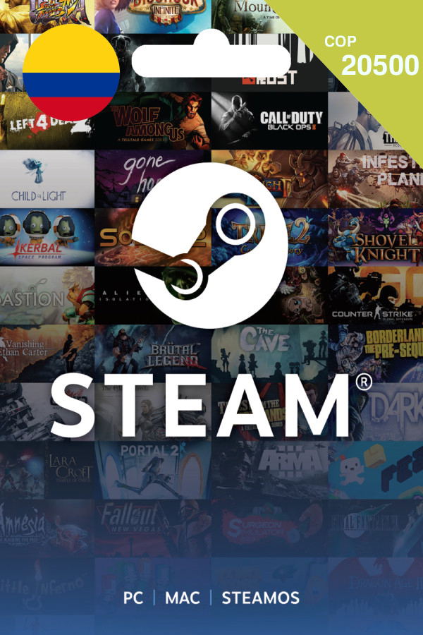 Steam Gift Card (COP 20500 | For Colombia Currency Only) STEAM digital — Import Game Deal