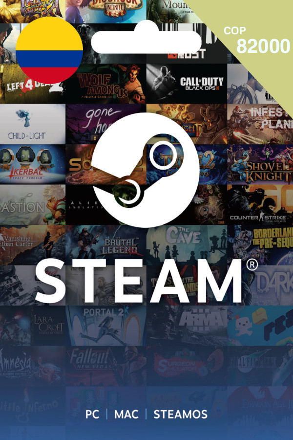Steam Gift Card (COP 82000 | For Colombia Currency Only) STEAM digital — Import Game Deal
