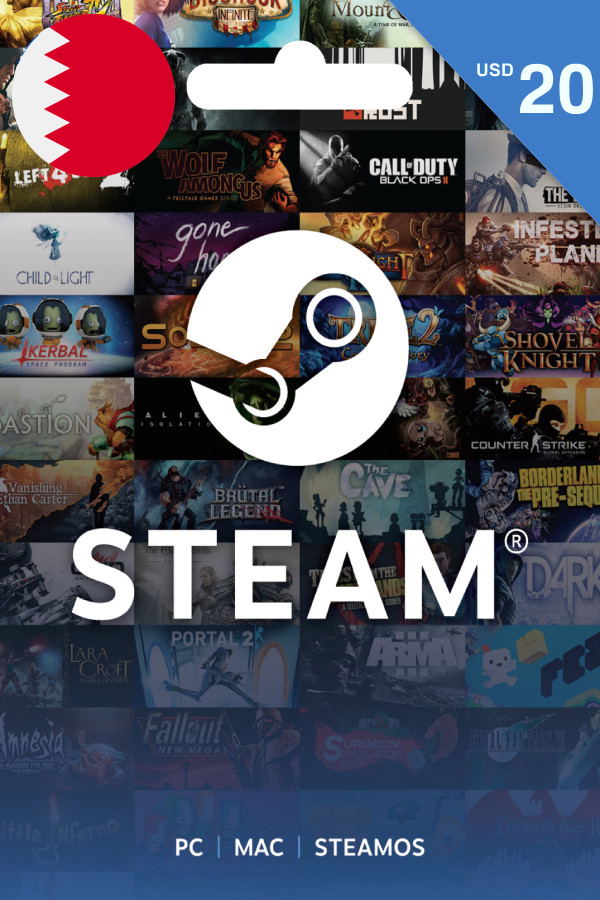Steam Gift Card (USD 20 | For Bahrain Currency Only) <span class="ext" style="background-color: #2a475e; color: #FFFFFF;">STEAM</span> <span class="ext ext_digital">digital</span> image 1