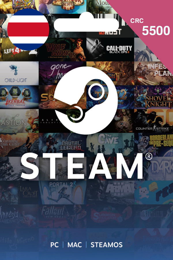Steam Gift Card (CRC 5500 | For Costa Rica Currency Only) <span class="ext" style="background-color: #2a475e; color: #FFFFFF;">STEAM</span> <span class="ext ext_digital">digital</span> image 1