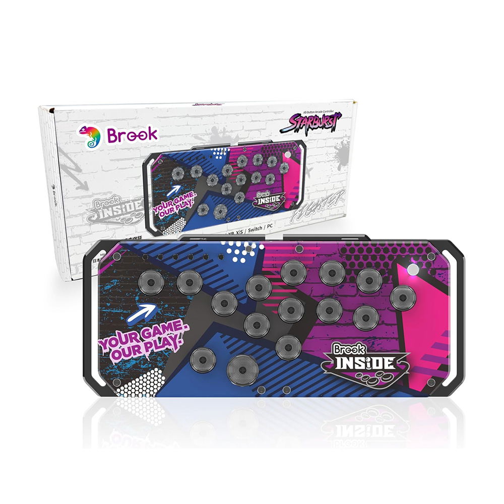 Gbrook Buttons Brook Fighter Starburst All-Button Arcade Controller for PC, PS4, NSW ...