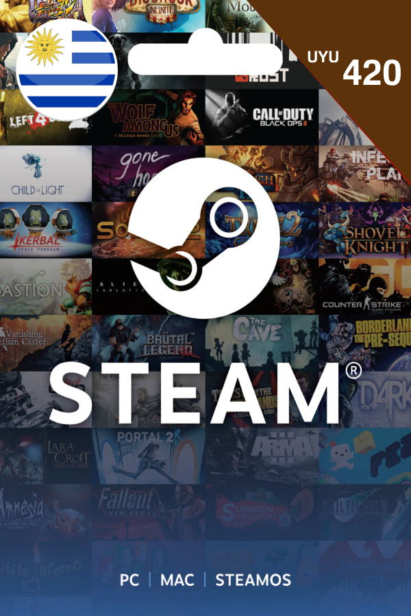 Steam Gift Card (UYU 420 | For Uruguay Currency Only) <span class="ext" style="background-color: #2a475e; color: #FFFFFF;">STEAM</span> <span class="ext ext_digital">digital</span> image 1