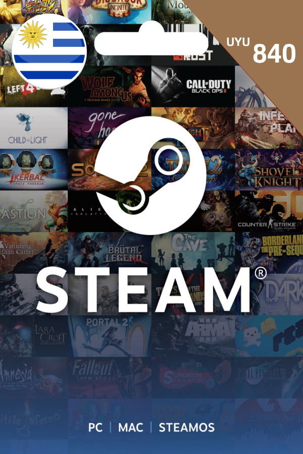 Carta Regalo Steam (UYU 840 | Solo per valuta uruguaiana)Carte Regalo Steam (UYU 840)Carta Regalo Steam UYU840Carte Regalo Steam UYU 840Carte Regalo SteamSteam 840 UYUPortafoglio Steam 840 UYUCarta Regalo Steam UruguaySteam Uruguay <span class="ext" style="background-color: #2a475e; color: #FFFFFF;">STEAM</span> <span class="ext ext_digital">digital</span> image 1