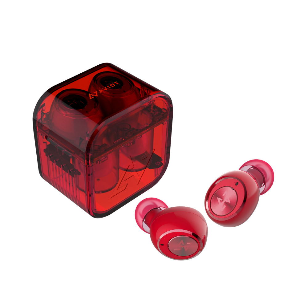 AVIOT TE-D01gs True Wireless Earphones [Red] for Android, iOS