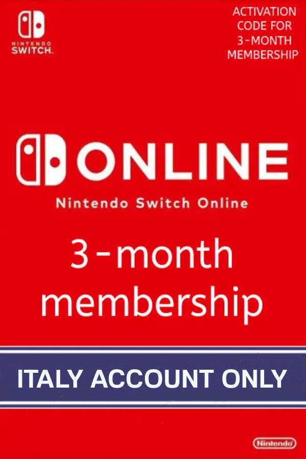Nintendo Switch Online 3 Month Individual Membership | Italy Account digital — Import Game Deal