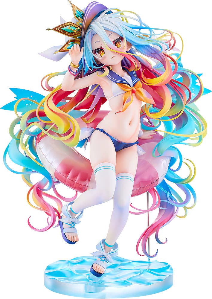 No Game No Life 1/7 Scale Pre-Painted Figure: Shiro Sailor-Style Swimsuit Ver. image 1