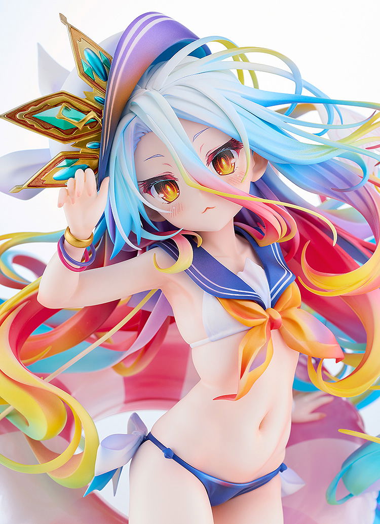 No Game No Life 1/7 Scale Pre-Painted Figure: Shiro Sailor-Style Swimsuit Ver. image 6